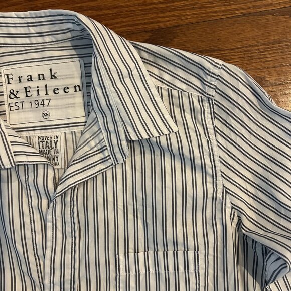 Frank & Eileen Barry Striped Tailored Button-Up Shirt Size XS - Picture 6 of 16